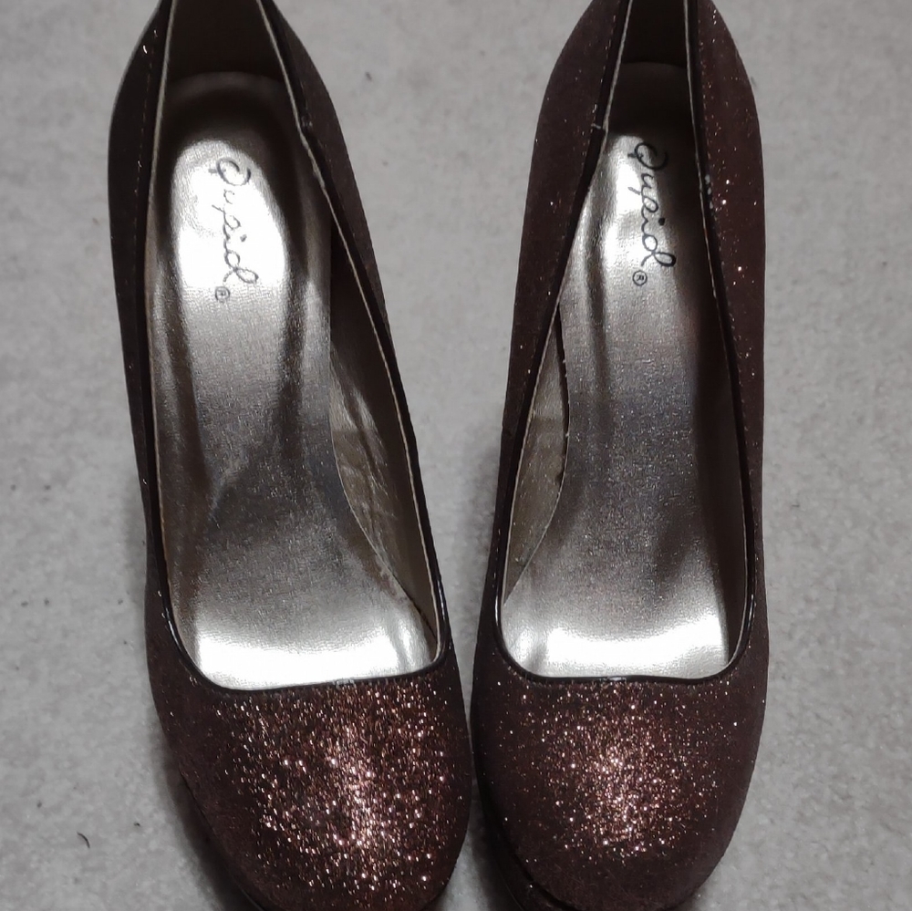 Qupid Glitzy platform heels